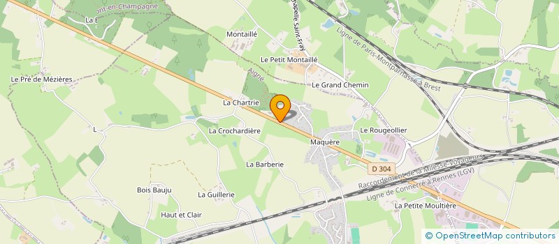 localisation de l'entreprise C.B. PAYSAGE  AIGNE