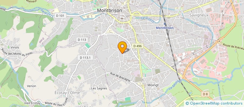 localisation de l'entreprise C.C. à MONTBRISON