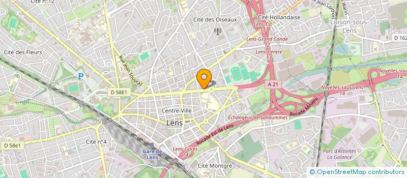 localisation de l'entreprise C&C  LENS