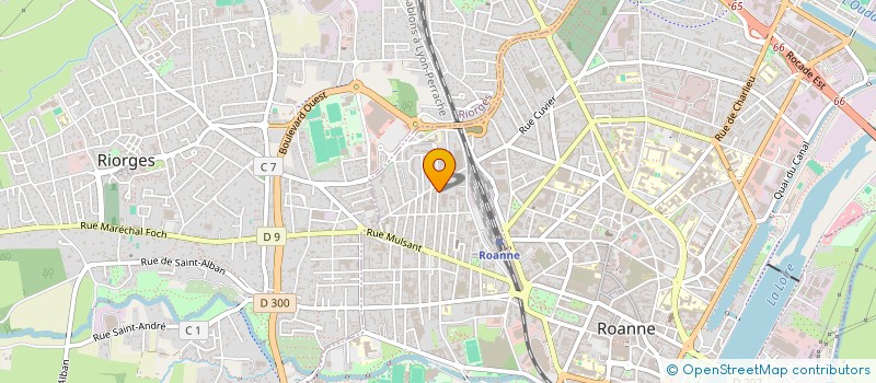 localisation de l'entreprise C&C  ROANNE