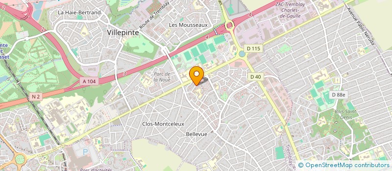 localisation de l'entreprise C.C.A. à VILLEPINTE