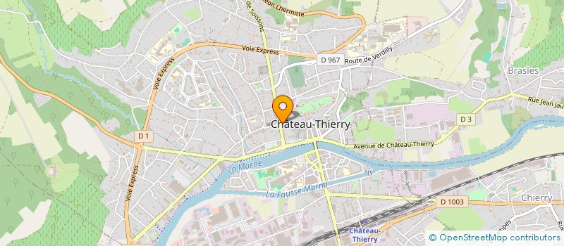 localisation de l'entreprise C.C.A.F CABINET CONSEIL ACCOMPAGNEMENT FORMATION  CHATEAU-THIERRY