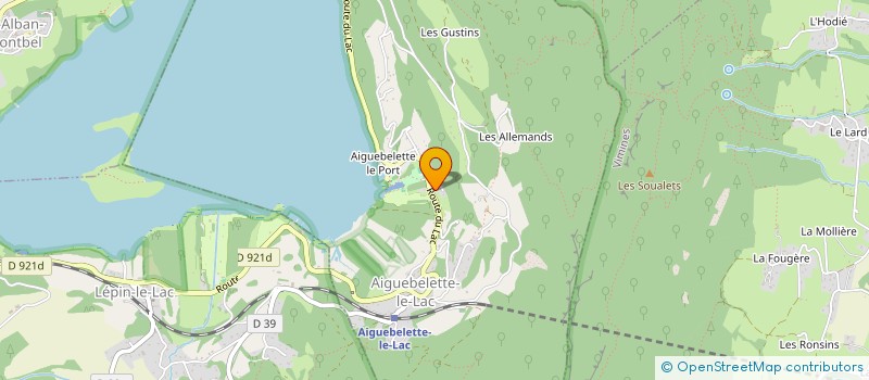 localisation de l'entreprise C.C.A.L.  AIGUEBELETTE-LE-LAC