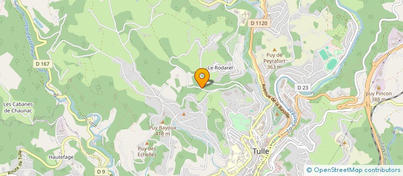 localisation de l'entreprise C&C BOX.  TULLE