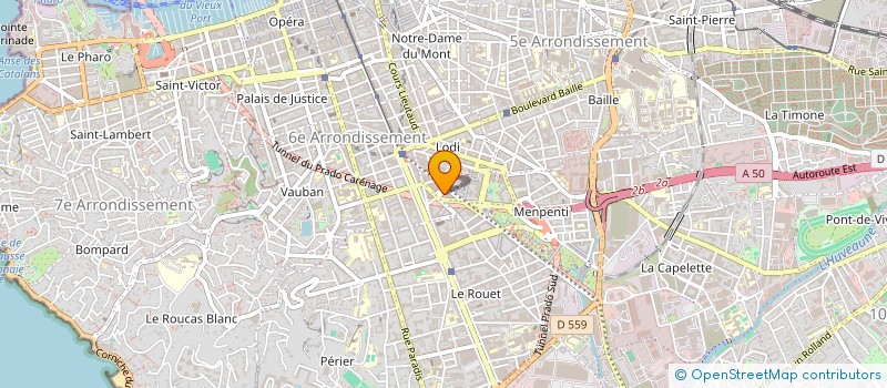 localisation de l'entreprise C.C.D à MARSEILLE 6EME