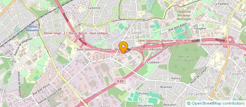 localisation de l'entreprise C&C FRANCE à PESSAC