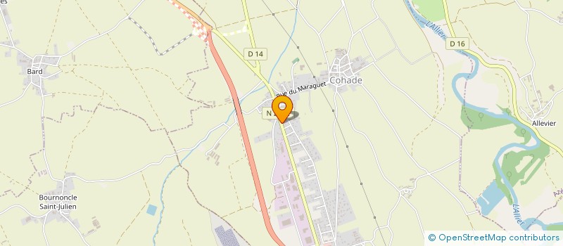 localisation de l'entreprise C.C. HAUTE-LOIRE  COHADE