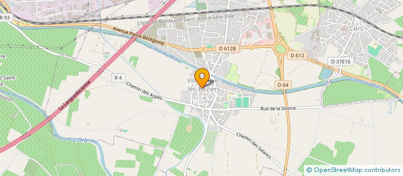 localisation de l'entreprise C.C.L. PLOMBERIE à VILLENEUVE-LES-BEZIERS