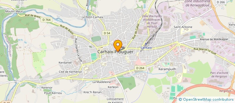 localisation de l'entreprise C.C.M. CARHAIX à CARHAIX-PLOUGUER