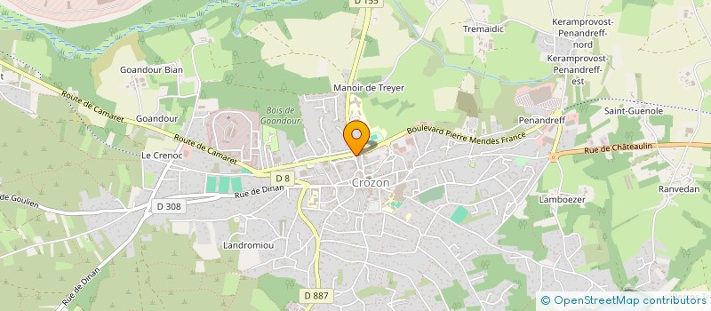 localisation de l'entreprise C.C.M. CROZON  CROZON