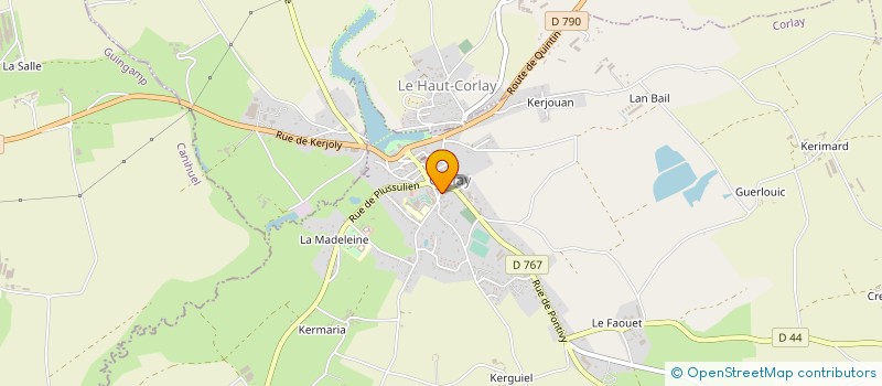 localisation de l'entreprise C.C.M. HAUT BLAVET à CORLAY