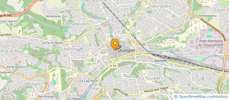 localisation de l'entreprise C.C.M. QUIMPER CENTRE à QUIMPER