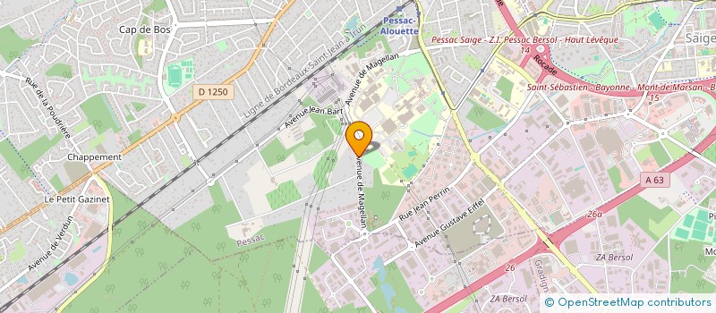 localisation de l'entreprise C C P PERS RECH BIOMEDICALE BORDEAUX à PESSAC