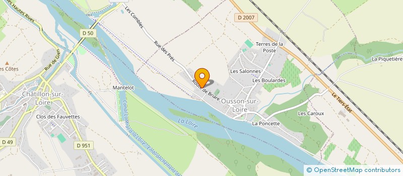 localisation de l'entreprise C.C. PLAST' à OUSSON-SUR-LOIRE