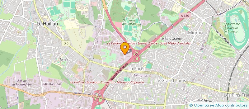 localisation de l'entreprise C.C.R.  EYSINES