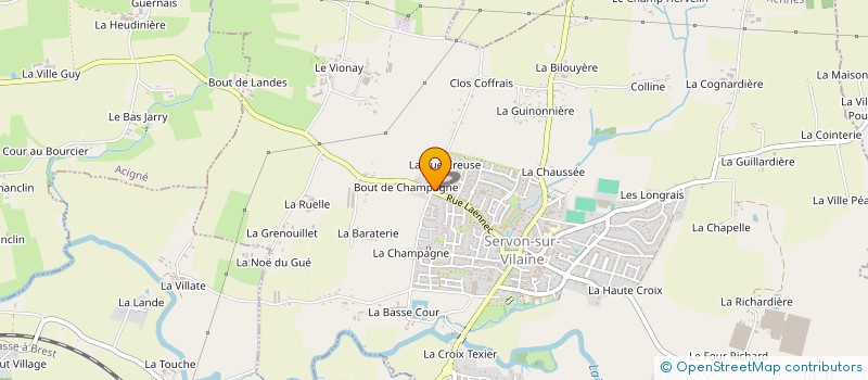 localisation de l'entreprise C.C.R FONTAINE SUD  SERVON-SUR-VILAINE