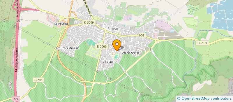 localisation de l'entreprise C.C.R.S. 11 CHEFS CUISINIERS DES RESTAURANTS SCOLAIRES DU DEPARTEMENT DE L'AUDE à SIGEAN