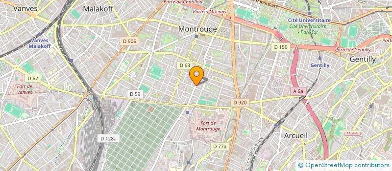 localisation de l'entreprise C.C.T.I.  MONTROUGE