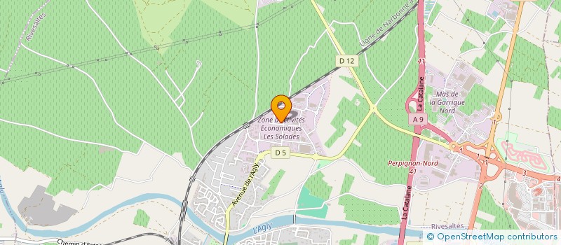 localisation de l'entreprise C.C.U.A.  RIVESALTES