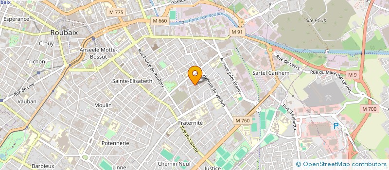 localisation de l'entreprise C'CARRE  ROUBAIX