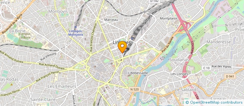 localisation de l'entreprise C.D.  LIMOGES