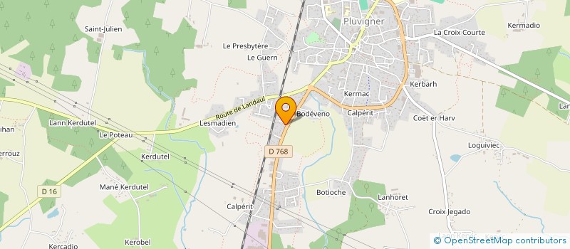 localisation de l'entreprise C&D  PLUVIGNER