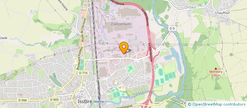 localisation de l'entreprise C.D.C. à ISSOIRE