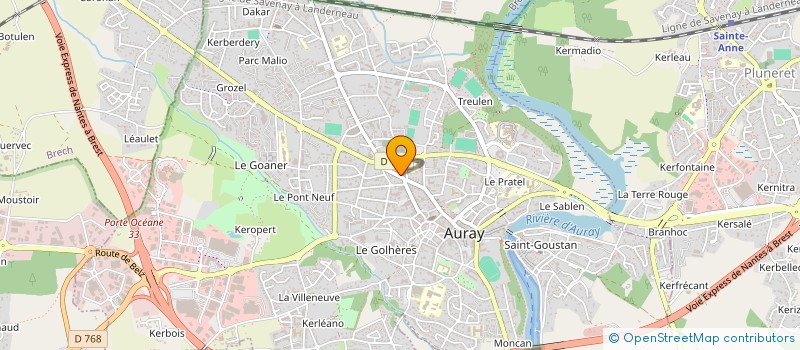localisation de l'entreprise C.D CHOCOLATS à AURAY