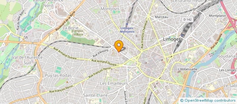 localisation de l'entreprise C.D.E.S.- PROGESPORT  LIMOGES