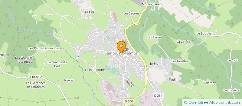 localisation de l'entreprise C.D. ESTHETIC à SAINT-JUST-MALMONT