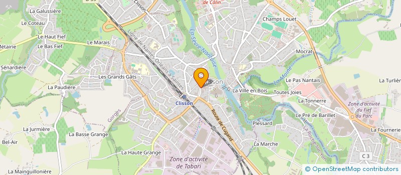 localisation de l'entreprise C.D.F.  CLISSON