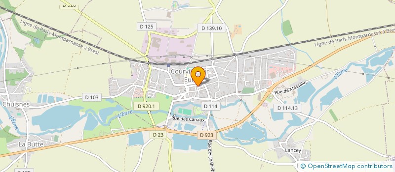 localisation de l'entreprise C.D. IMMOBILIER à COURVILLE-SUR-EURE