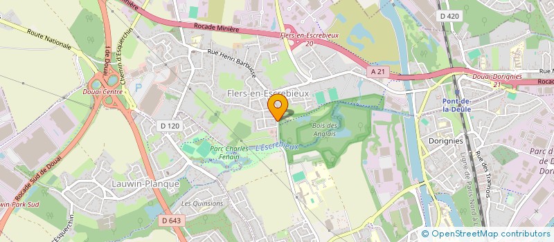 localisation de l'entreprise C.D.L.S.  FLERS-EN-ESCREBIEUX