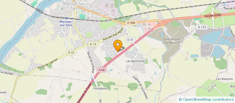 localisation de l'entreprise C.D. LOISIRS à MARSSAC-SUR-TARN