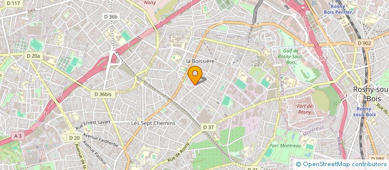 localisation de l'entreprise C.D.M à MONTREUIL