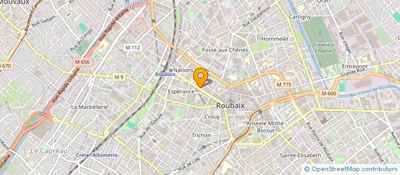 localisation de l'entreprise C D MAT à ROUBAIX