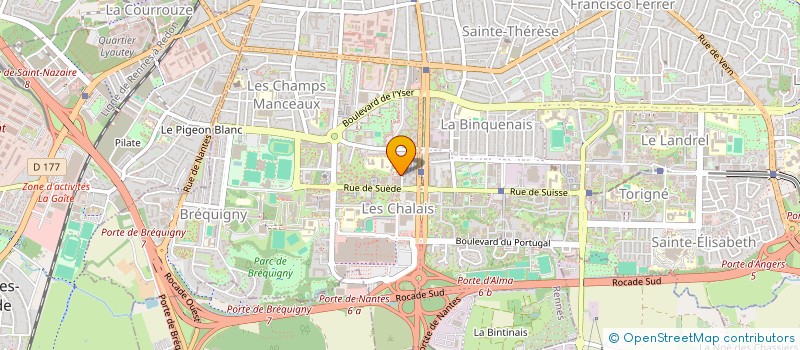 localisation de l'entreprise C.D. OUEST  RENNES