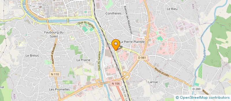 localisation de l'entreprise C D P  ALES