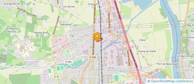 localisation de l'entreprise C.D.P.  ARNAS