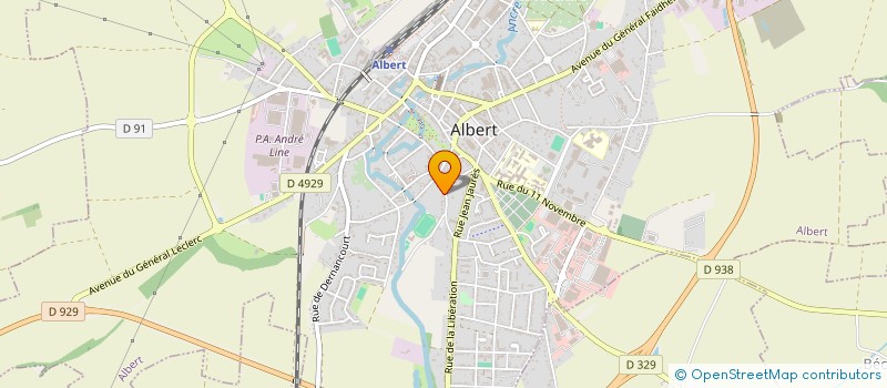 localisation de l'entreprise C.D.P IDEL.  ALBERT