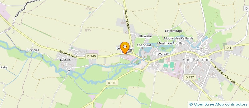 localisation de l'entreprise C.D.SOFTS  CHEF-BOUTONNE