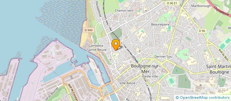 localisation de l'entreprise C.D.V.G.  BOULOGNE-SUR-MER