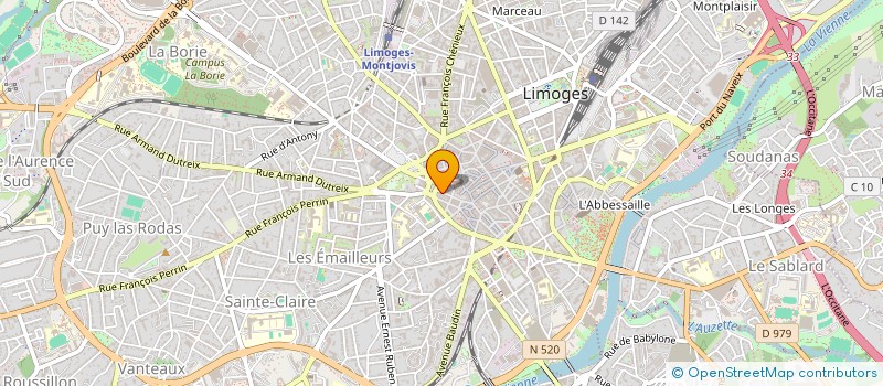 localisation de l'entreprise C.DE.L.  LIMOGES