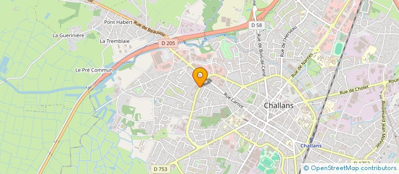 localisation de l'entreprise C'DECO à CHALLANS