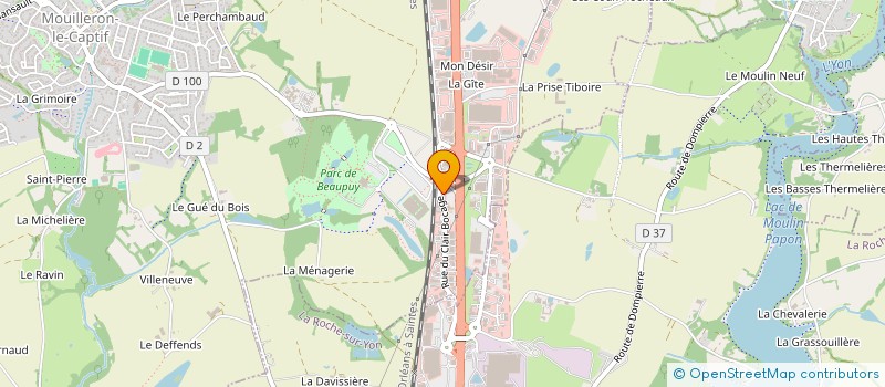 localisation de l'entreprise C.E.A. CONSEIL EXPERTISE DE L'ATLANTIQUE  LA ROCHE-SUR-YON