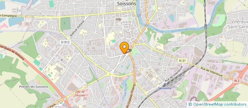 localisation de l'entreprise C.E.B. à SOISSONS