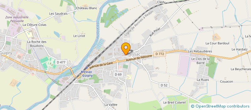 localisation de l'entreprise C.E.B. SOL  GUIPRY-MESSAC