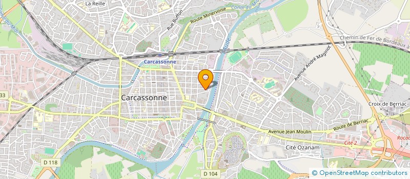 localisation de l'entreprise C.E.BAT COORDINATION-ECONOMIE DU BATIMENT à CARCASSONNE