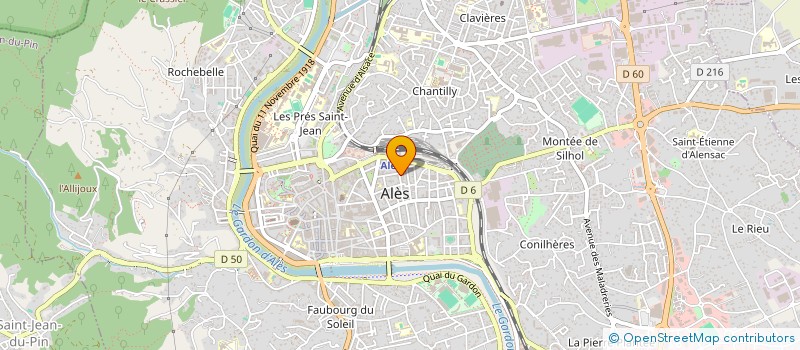 localisation de l'entreprise C.E.C.  ALES