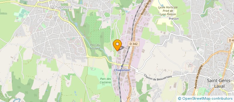 localisation de l'entreprise C.E.C.A.  CHAPONOST